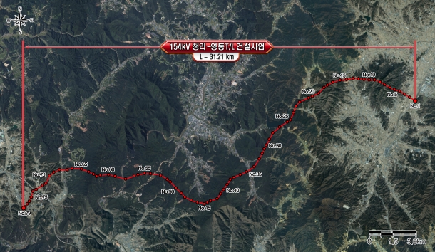 154kV 청리~영동T/L 건설사업